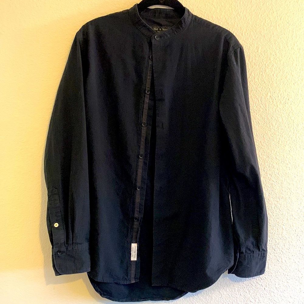 Rag & Bone Band Collar Men’s Button Down Shirt